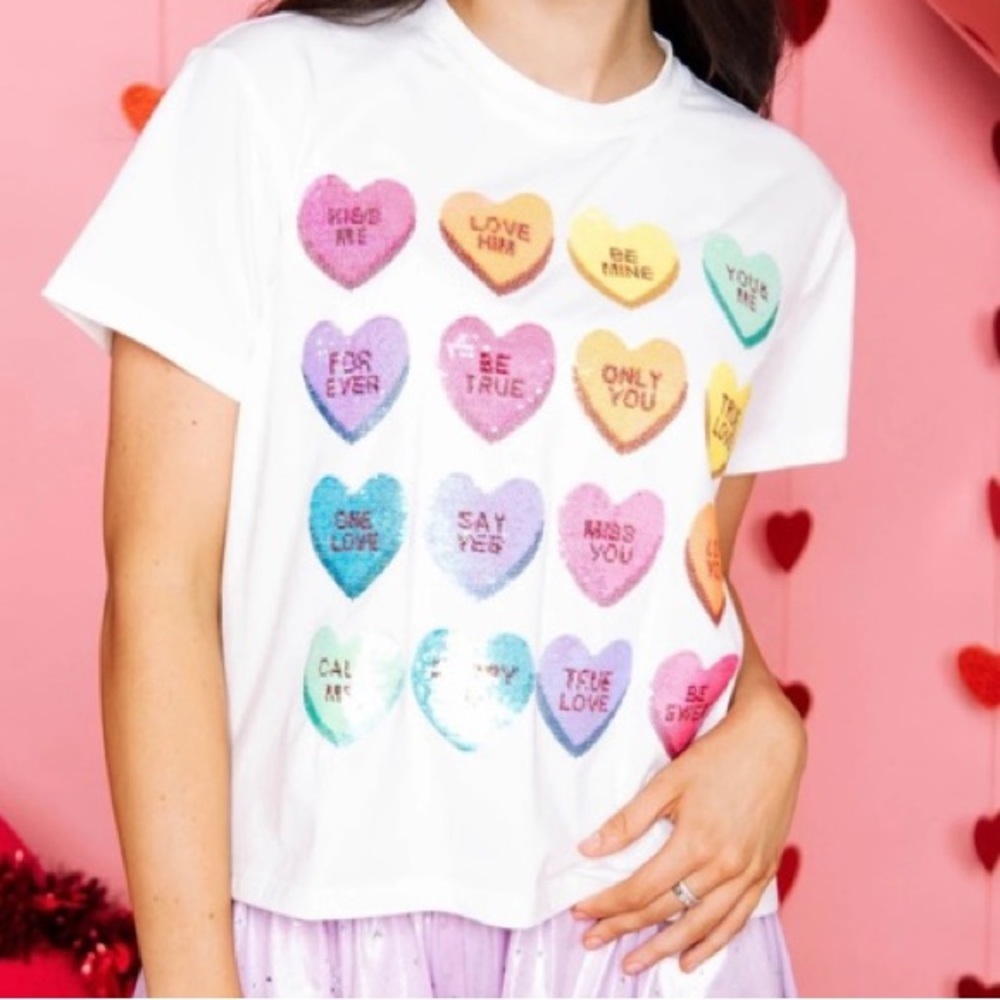 Queen of sparkles sweet heart tee